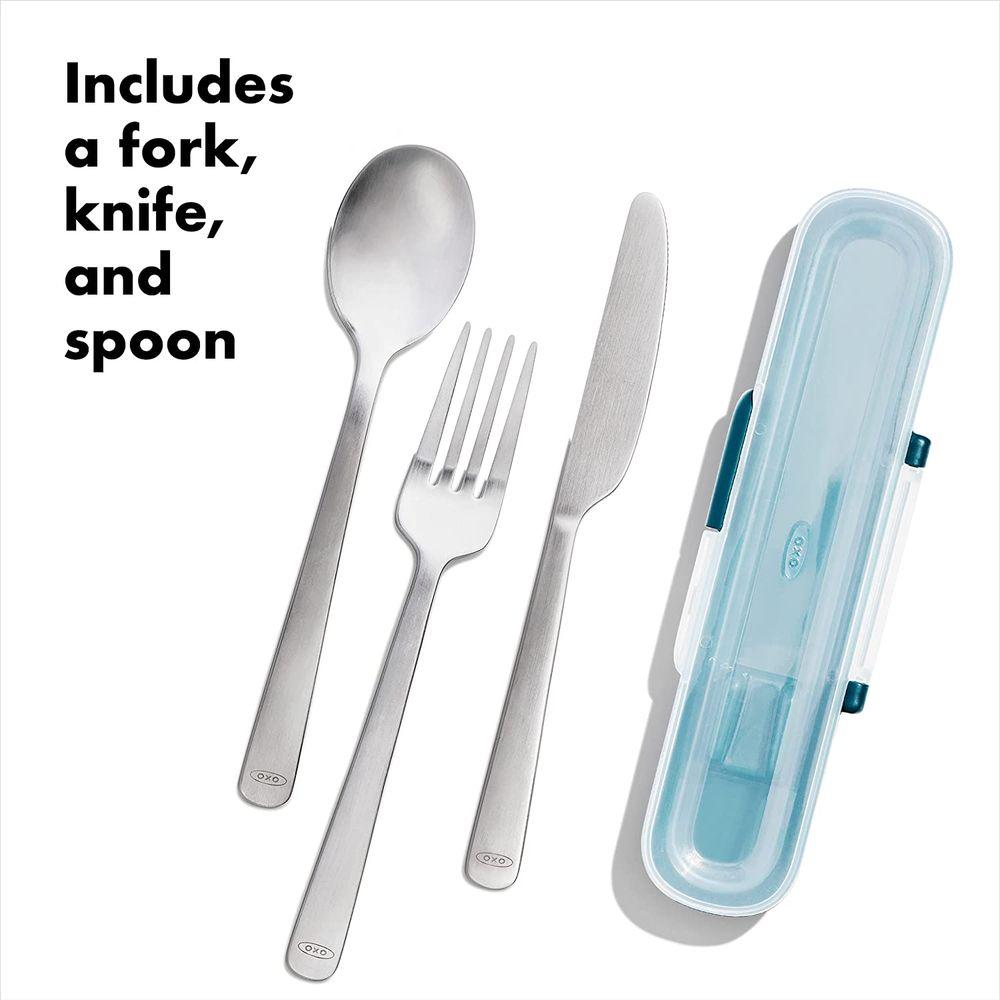 OXO Prep &amp; Go Stainless Steel Cutlery Set - KITCHEN - Reusable Cutlery - Soko and Co