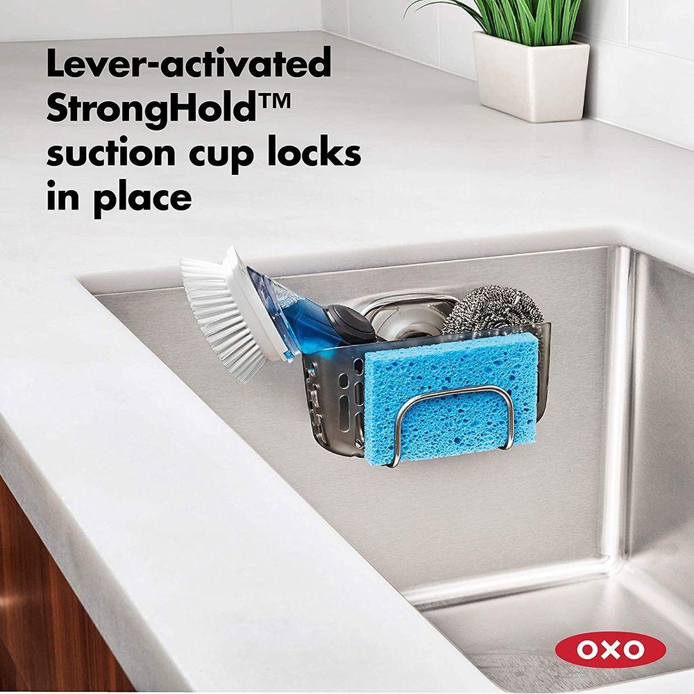 OXO StrongHold Suction Sink Caddy Stainless Steel - KITCHEN - Sink - Soko and Co