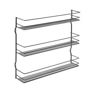 Pepito 3 Tier Wall Mounted Spice Rack Matte Black - KITCHEN - Spice Racks - Soko and Co
