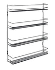 Pepito 4 Tier Wall Mounted Spice Rack Matte Black - KITCHEN - Spice Racks - Soko and Co