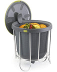 Polder 3.8L Kitchen Compost Bin Grey - KITCHEN - Bench - Soko and Co