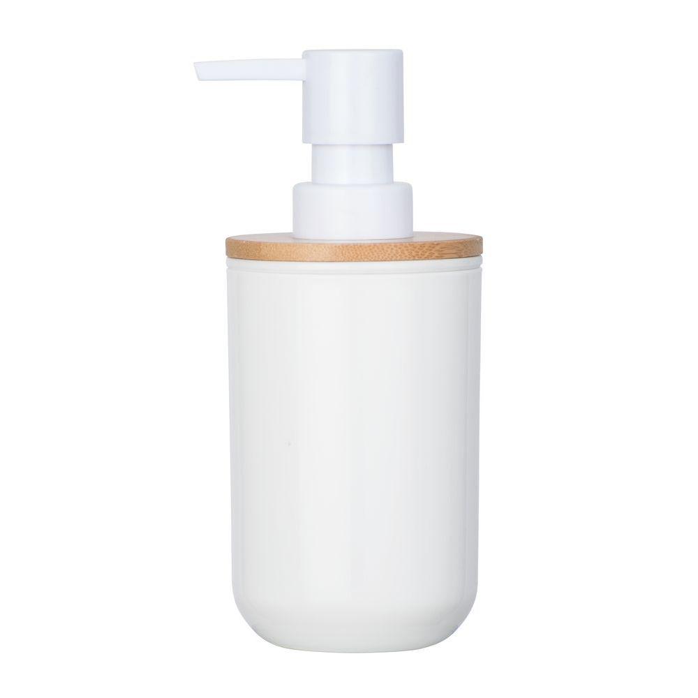 Posa Soap Dispenser White & Bamboo - BATHROOM - Soap Dispensers and Trays - Soko and Co