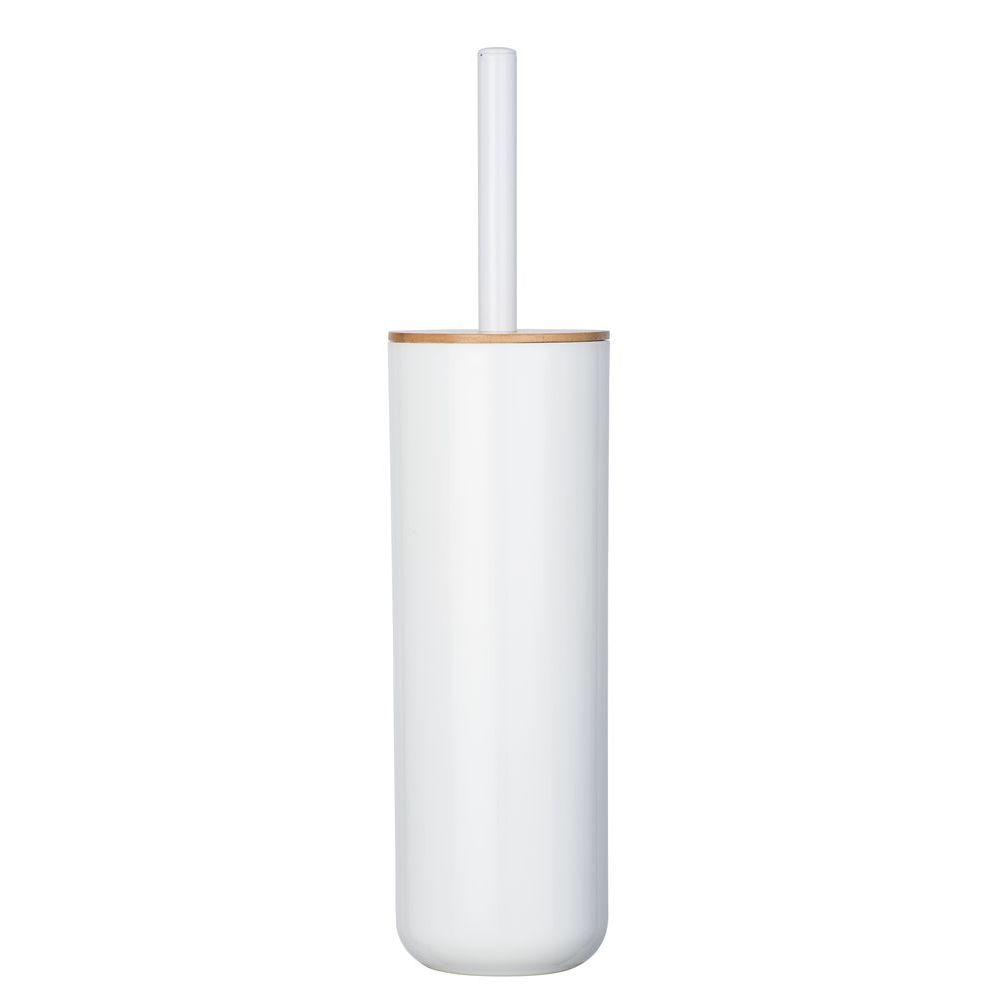 Posa Toilet Brush White &amp; Bamboo - BATHROOM - Toilet Brushes - Soko and Co