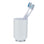 Posa Toothbrush Tumbler White & Chrome - BATHROOM - Toothbrush Holders - Soko and Co