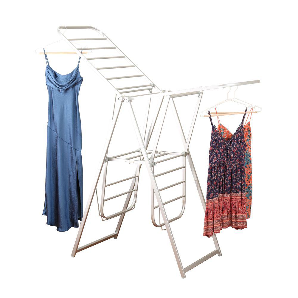Premium 2 Tier Aluminium A-Frame Clothes Airer Silver - LAUNDRY - Airers - Soko and Co