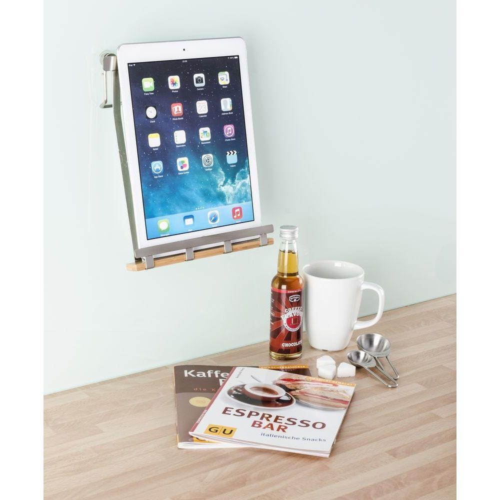 Premium Tablet Holder Bamboo &amp; Steel - KITCHEN - Shelves and Racks - Soko and Co