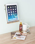 Premium Tablet Holder Bamboo & Steel - KITCHEN - Shelves and Racks - Soko and Co
