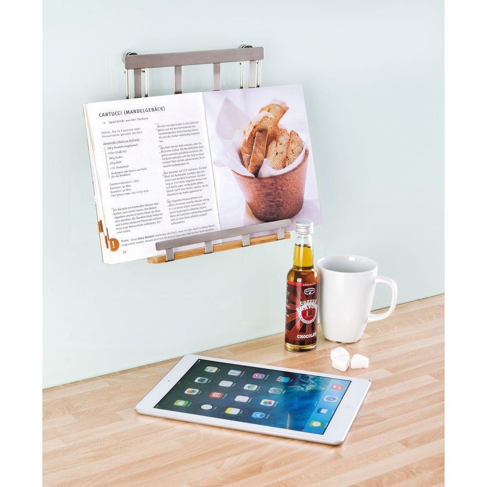 Premium Tablet Holder Bamboo & Steel - KITCHEN - Shelves and Racks - Soko and Co