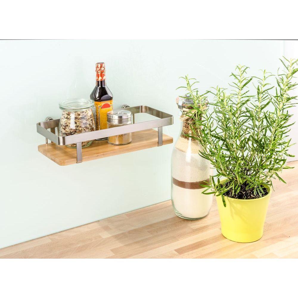 Premium Wall Mounted Kitchen Shelf Bamboo & Steel - KITCHEN - Shelves and Racks - Soko and Co