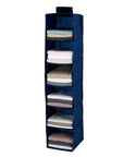 Prime 6 Compartment Wide Hanging Wardrobe Organiser Blue - WARDROBE - Storage - Soko and Co