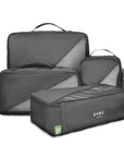 Recycled Travel Packing Cubes 4 Pack Black - LIFESTYLE - Travel and Outdoors - Soko and Co