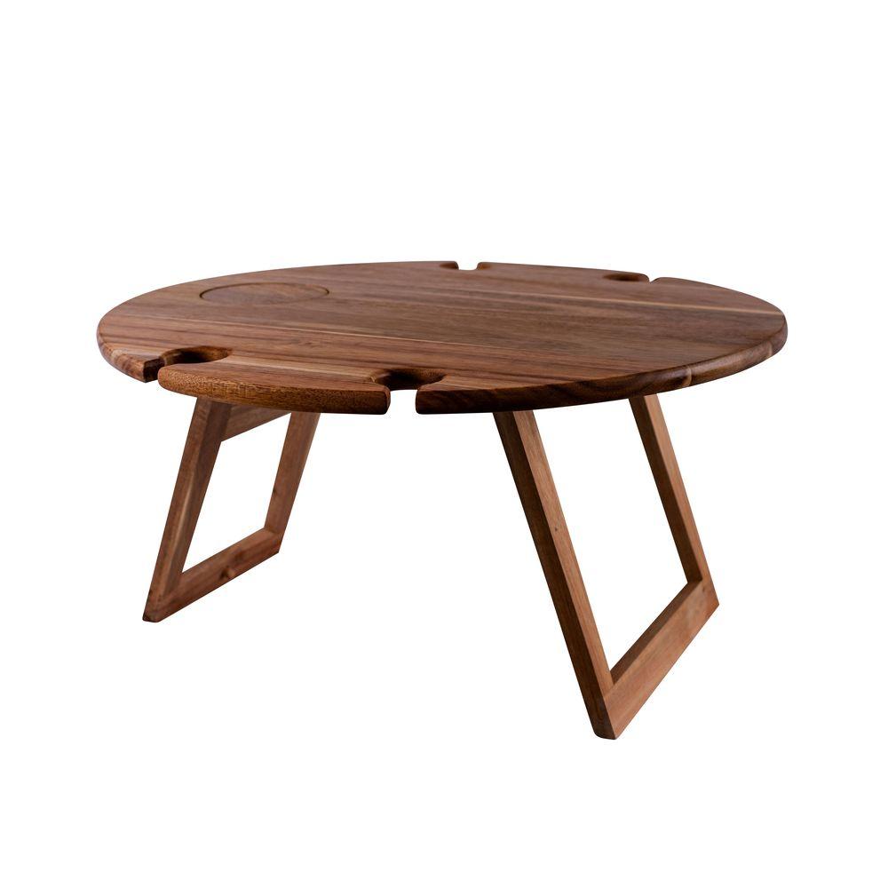 Round 4 Person Folding Acacia Wood Picnic Table - LIFESTYLE - Picnic - Soko and Co