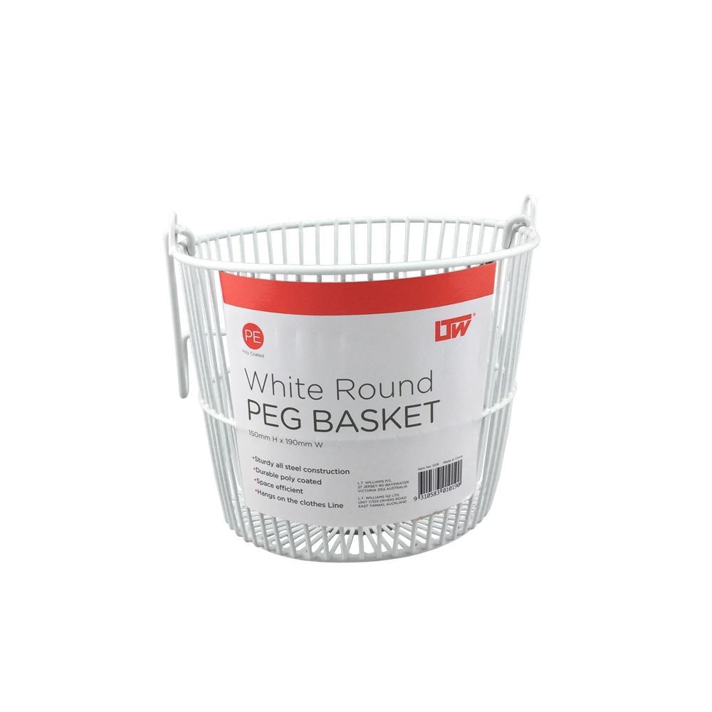 Round Peg Basket White - LAUNDRY - Accessories - Soko and Co