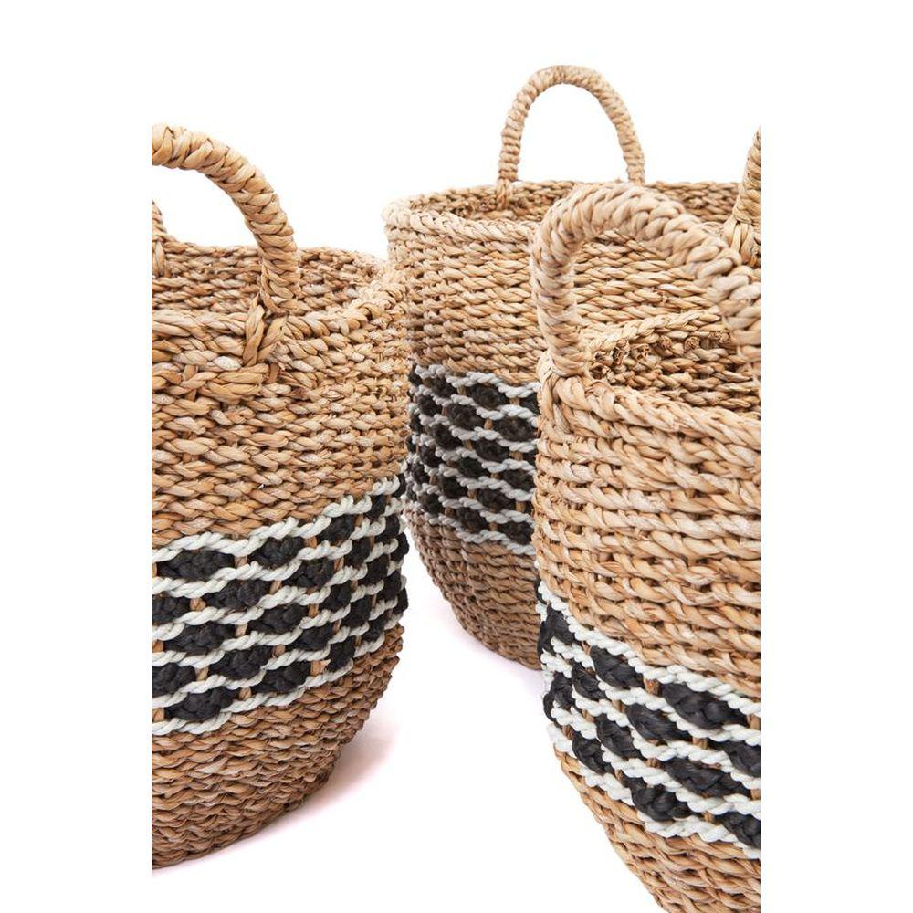 Sadar Large Round Seagrass Storage Basket - HOME STORAGE - Baskets and Totes - Soko and Co
