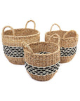 Sadar Small Round Seagrass Storage Basket - HOME STORAGE - Baskets and Totes - Soko and Co