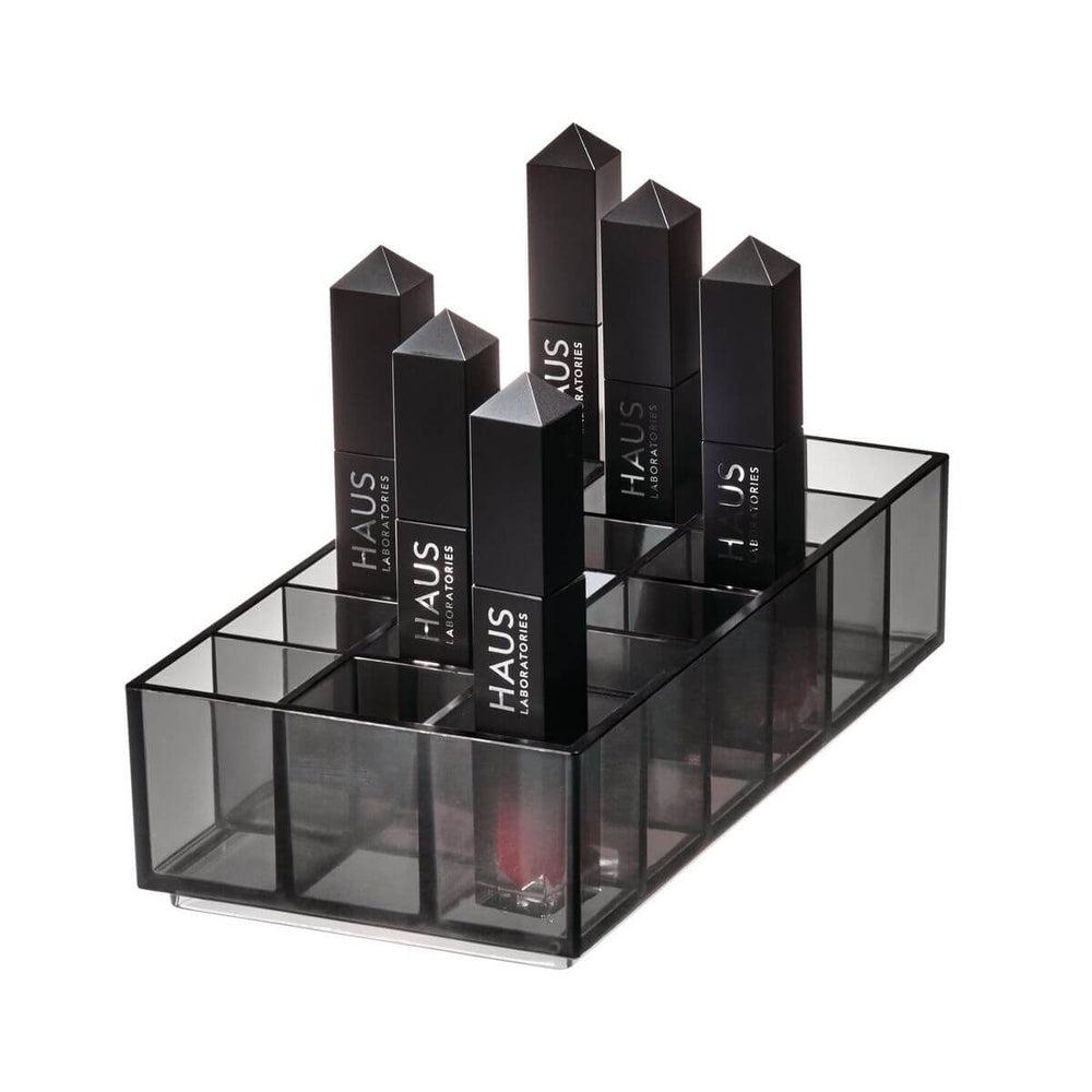 Sarah Tanno by iDesign 18 Compartment Lipstick Organiser Smoke - BATHROOM - Makeup Storage - Soko and Co