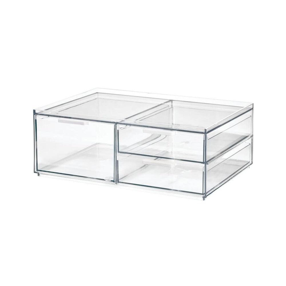 Sarah Tanno by iDesign 3 Drawer Wide Makeup Organiser Clear – Soko & Co