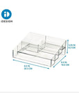 Sarah Tanno by iDesign 5 Compartment Tiered Makeup Organiser Clear - BATHROOM - Makeup Storage - Soko and Co
