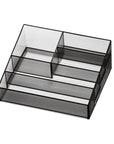 Sarah Tanno by iDesign 5 Compartment Tiered Makeup Organiser Smoke - BATHROOM - Makeup Storage - Soko and Co