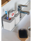 Sigma Home 3 Piece Storage Set Grey - BATHROOM - Toothbrush Holders - Soko and Co