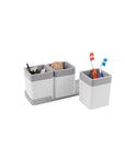 Sigma Home 3 Piece Storage Set Grey - BATHROOM - Toothbrush Holders - Soko and Co