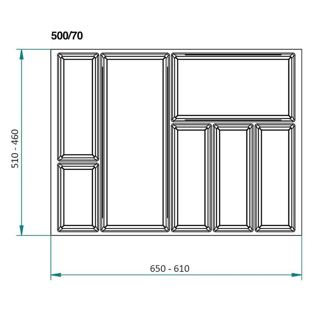 Sky 7 Compartment Custom Fit Cutlery Tray White - KITCHEN - Cutlery Trays - Soko and Co