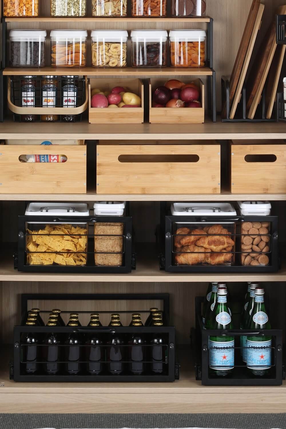 Small Pull Out Pantry Drawer Black - KITCHEN - Shelves and Racks - Soko and Co