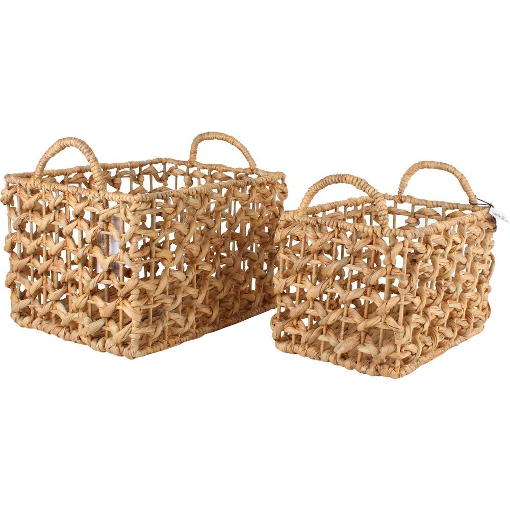 Small Rectangular Hyacinth Storage Basket - HOME STORAGE - Baskets and Totes - Soko and Co