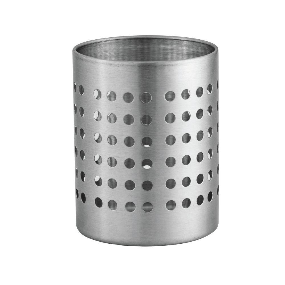 Small Round Stainless Steel Utensil Holder - KITCHEN - Bench - Soko and Co