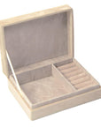 Small Velvet Jewellery Box Champagne - WARDROBE - Jewellery Storage - Soko and Co