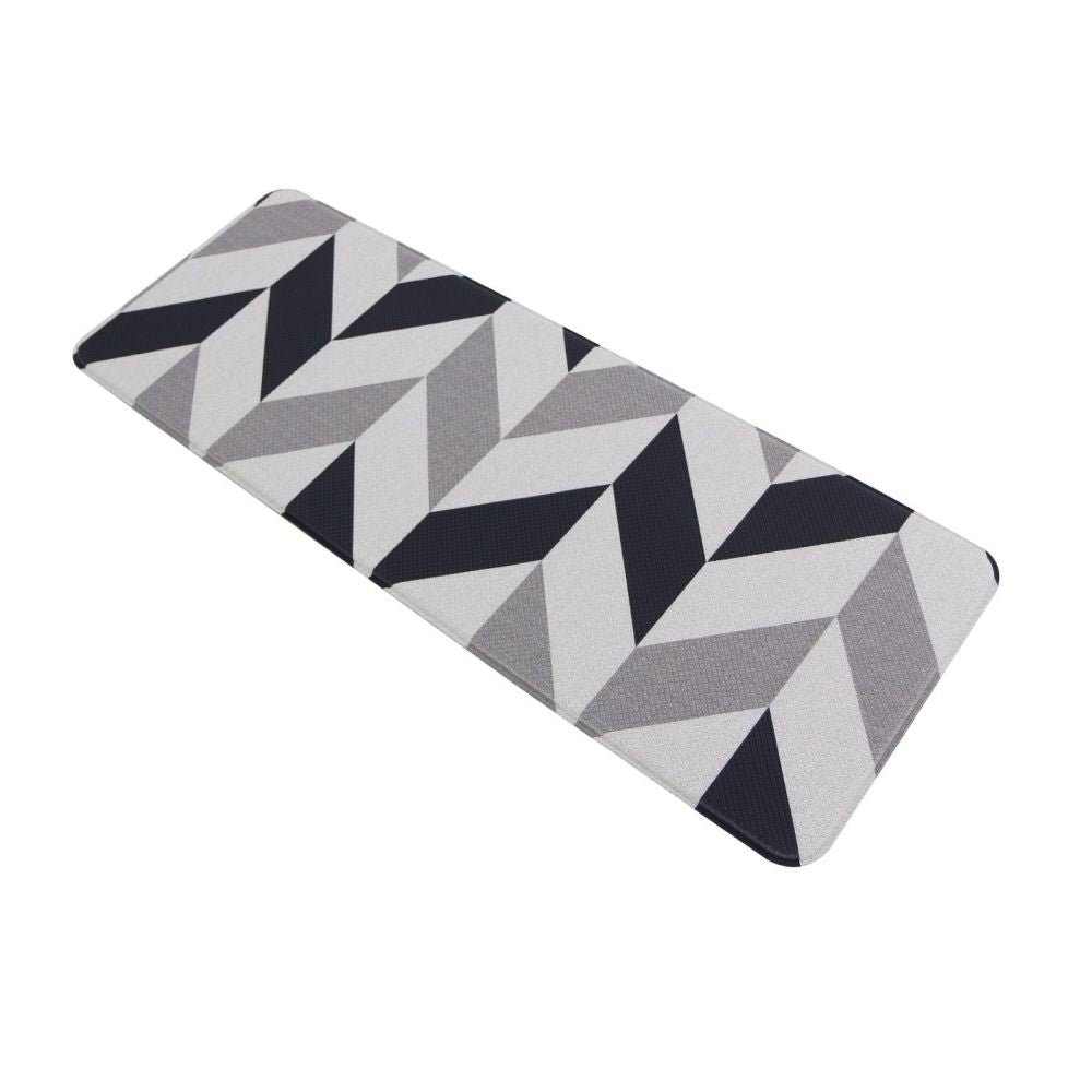 Soft Padded Kitchen Floor Mat Herringbone Navy - KITCHEN - Accessories and Gadgets - Soko and Co