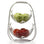 Soko Swing 2 Tier Fruit Basket Silver - KITCHEN - Bench - Soko and Co