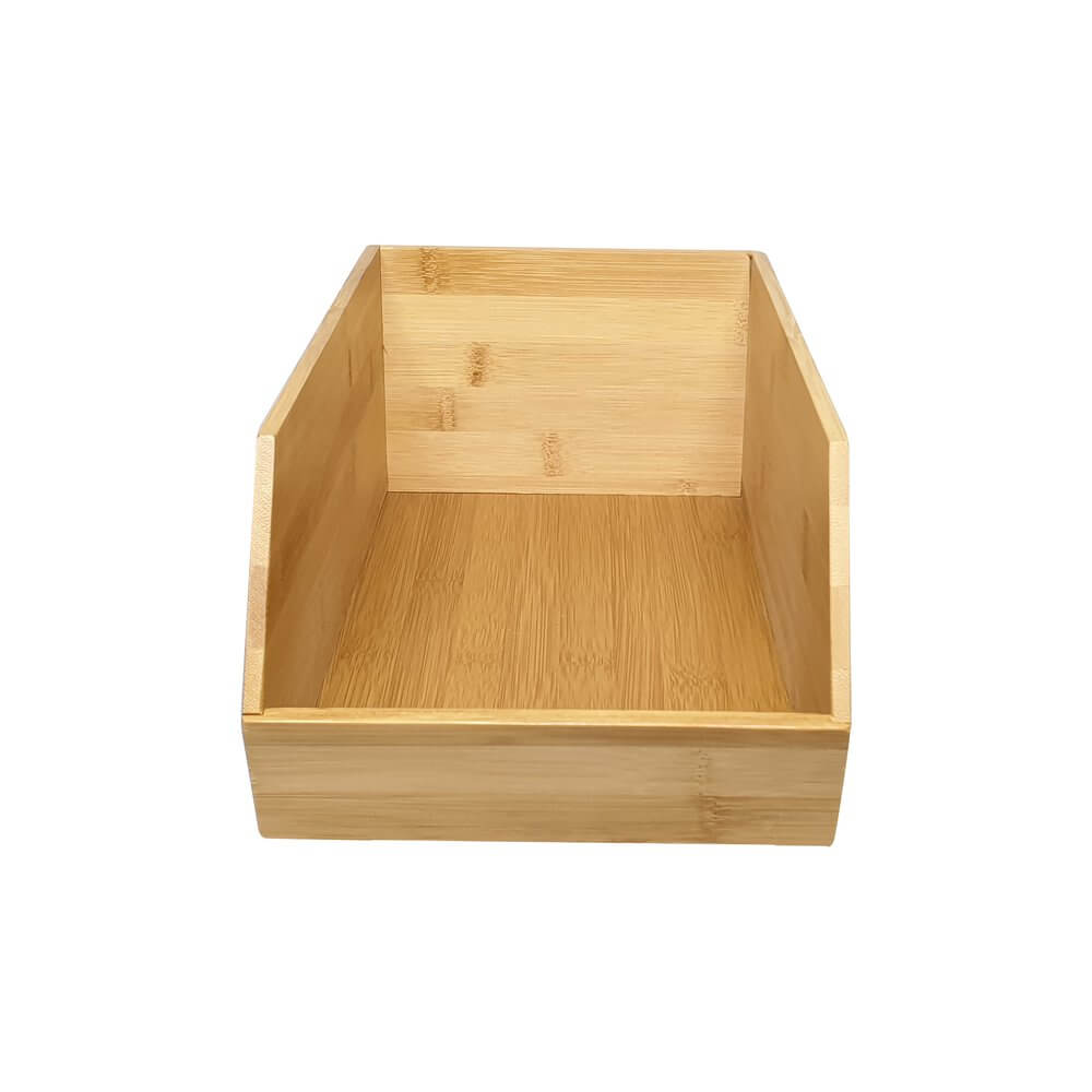 Stackable Open Front Bamboo Storage Basket | Soko & Co