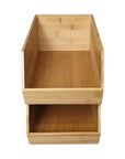 Stackable Open Front Bamboo Storage Basket - KITCHEN - Fridge and Produce - Soko and Co