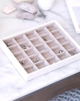 Stackers Classic 25 Compartment Jewellery Tray White - WARDROBE - Jewellery Storage - Soko and Co