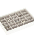 Stackers Classic 25 Compartment Jewellery Tray White - WARDROBE - Jewellery Storage - Soko and Co