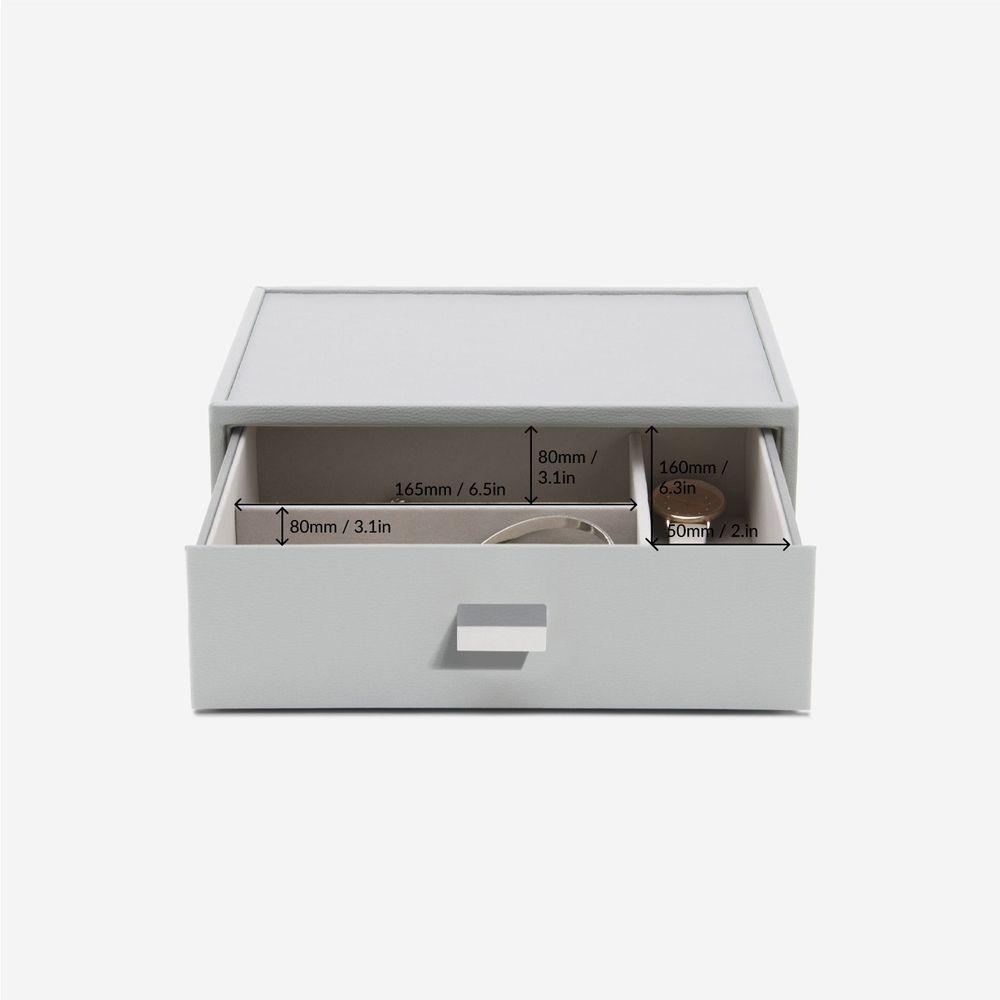Stackers Classic 3 Compartment Deep Jewellery Drawer Pebble Grey - WARDROBE - Jewellery Storage - Soko and Co