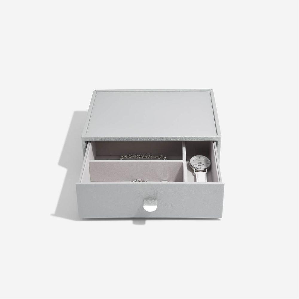 Stackers Classic 3 Compartment Deep Jewellery Drawer Pebble Grey - WARDROBE - Jewellery Storage - Soko and Co