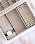 Stackers Classic 3 Compartment Deep Jewellery Tray White - WARDROBE - Jewellery Storage - Soko and Co