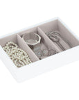 Stackers Classic 3 Compartment Deep Jewellery Tray White - WARDROBE - Jewellery Storage - Soko and Co