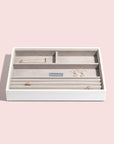Stackers Classic 4 Compartment Jewellery Tray White - WARDROBE - Jewellery Storage - Soko and Co