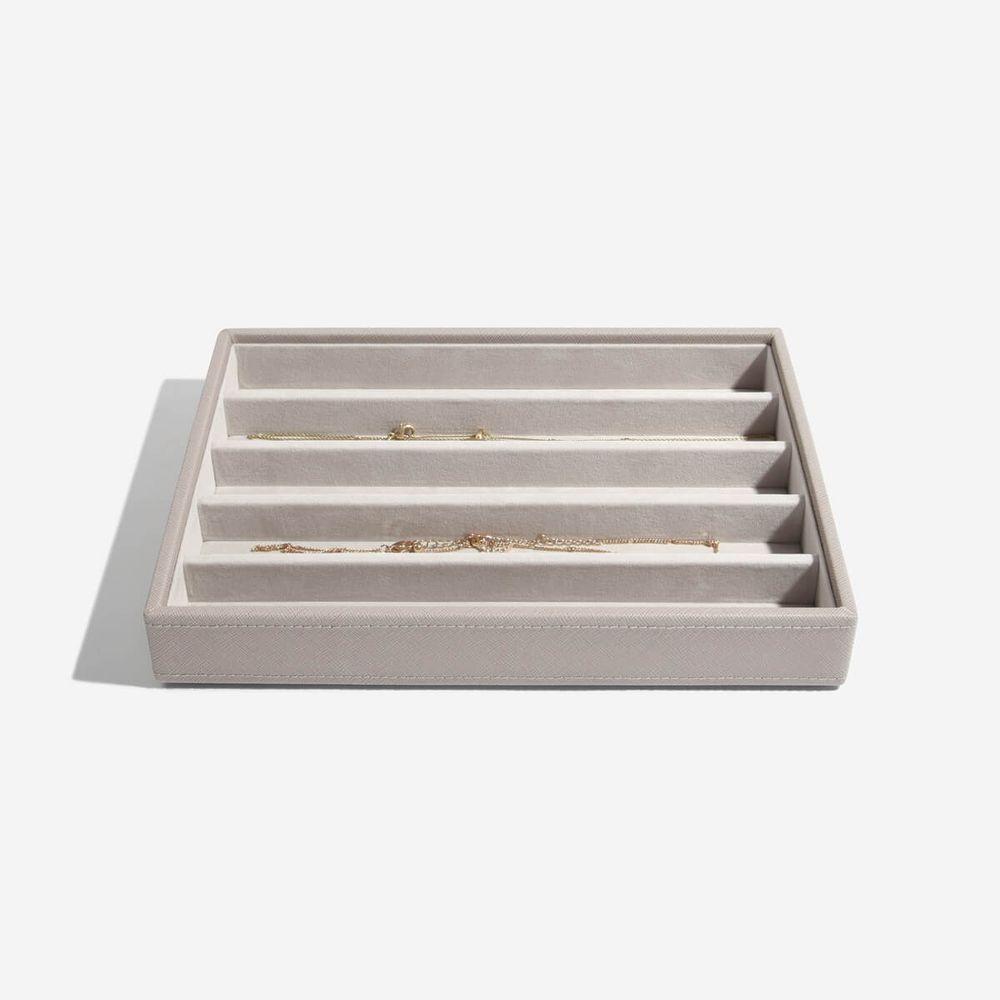 Stackers Classic 5 Compartment Jewellery Tray Taupe - WARDROBE - Jewellery Storage - Soko and Co