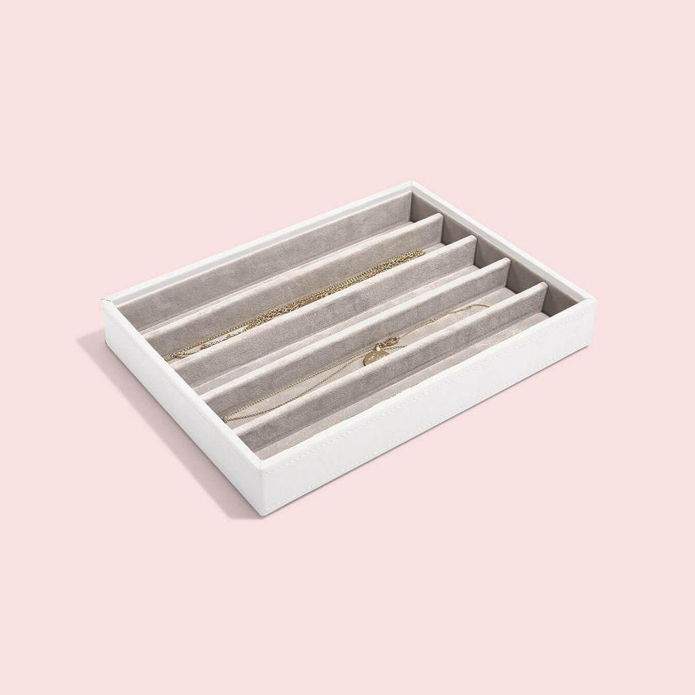 Stackers Classic 5 Compartment Jewellery Tray White - WARDROBE - Jewellery Storage - Soko and Co