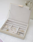 Stackers Classic Lidded Jewellery Box Oatmeal - WARDROBE - Jewellery Storage - Soko and Co