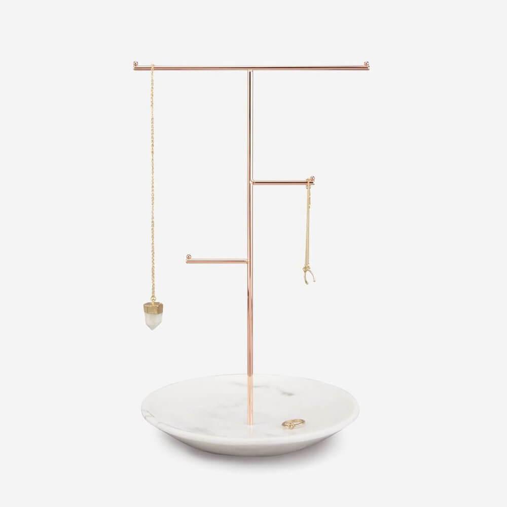 Stackers Classic T-Bar Jewellery Stand Marble - WARDROBE - Jewellery Storage - Soko and Co