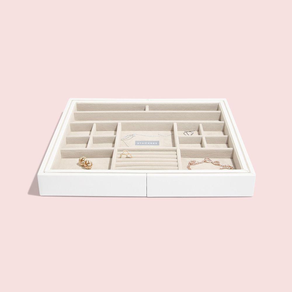 Stackers Medium Expanding Jewellery Drawer Organiser White | – Soko & Co