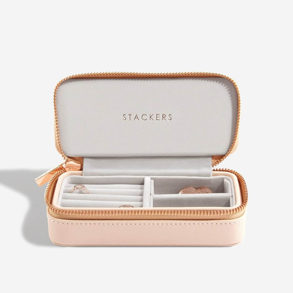 Stackers Medium Travel Jewellery Box Blush - WARDROBE - Jewellery Storage - Soko and Co