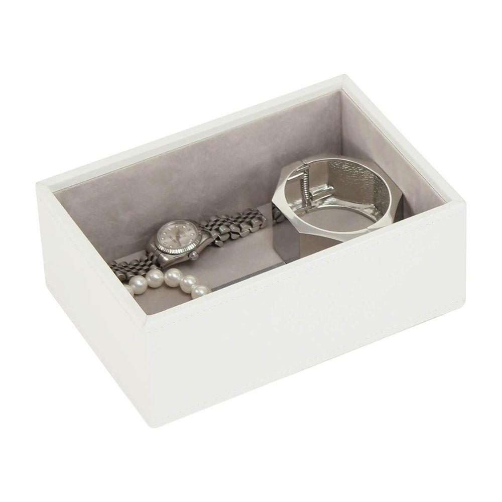 Stackers Mini 1 Compartment Deep Jewellery Tray White - WARDROBE - Jewellery Storage - Soko and Co