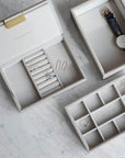 Stackers Mini 11 Compartment Jewellery Tray Taupe - WARDROBE - Jewellery Storage - Soko and Co