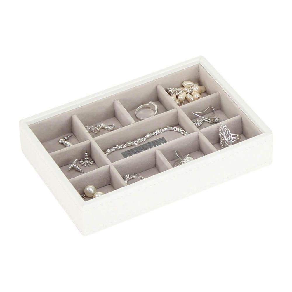 Stackers Mini 11 Compartment Jewellery Tray White - WARDROBE - Jewellery Storage - Soko and Co